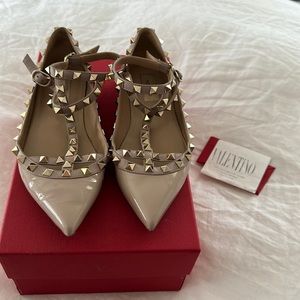 Valentino Rockstud Ballerina Flats